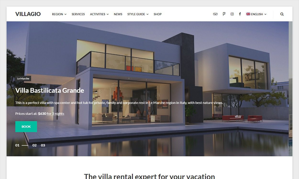 MotoPress Villagio v2.2.0 高级房地产 WordPress 主题下载