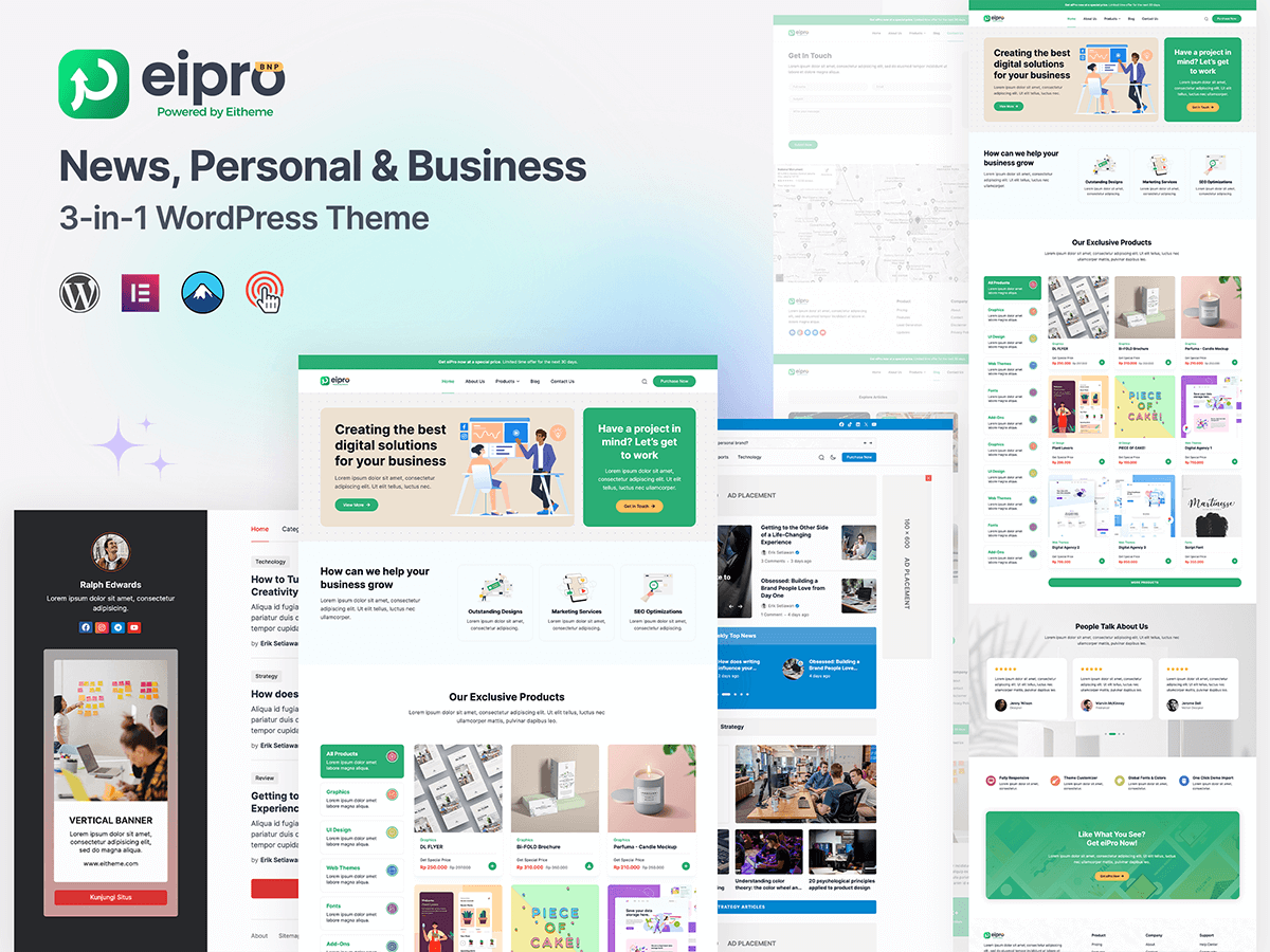 eiPro v1.2.8 新闻、个人博客和商业wordpress主题下载