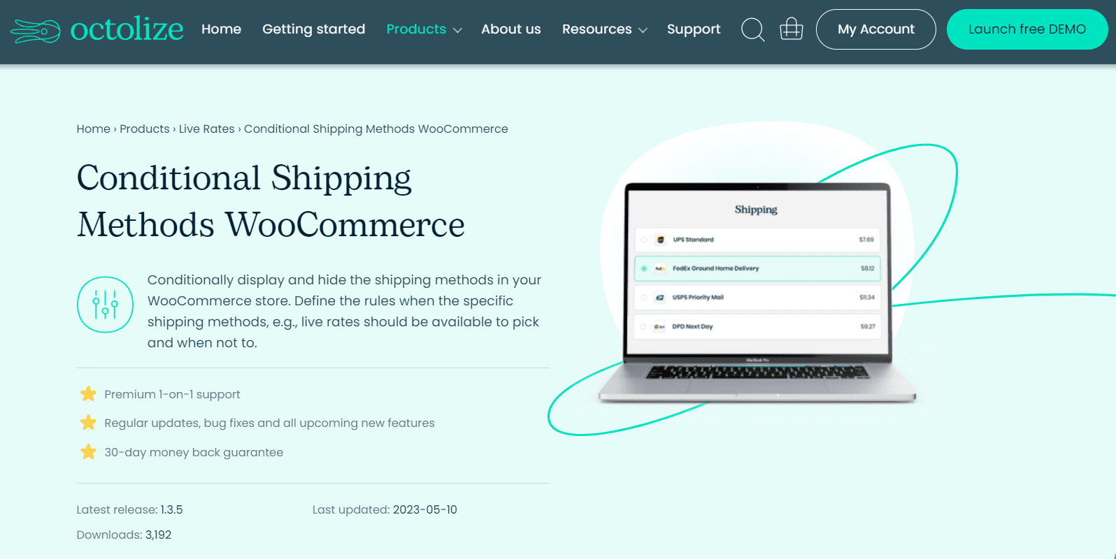 Conditional Shipping Methods WooCommerce (Octolize) v1.5.18 有条件的运输方式wordpress插件下载