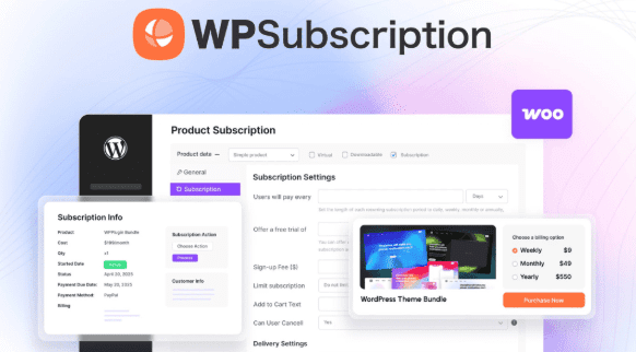WPSubscription Pro v2.4.0 定期付款订阅wordpress插件下载