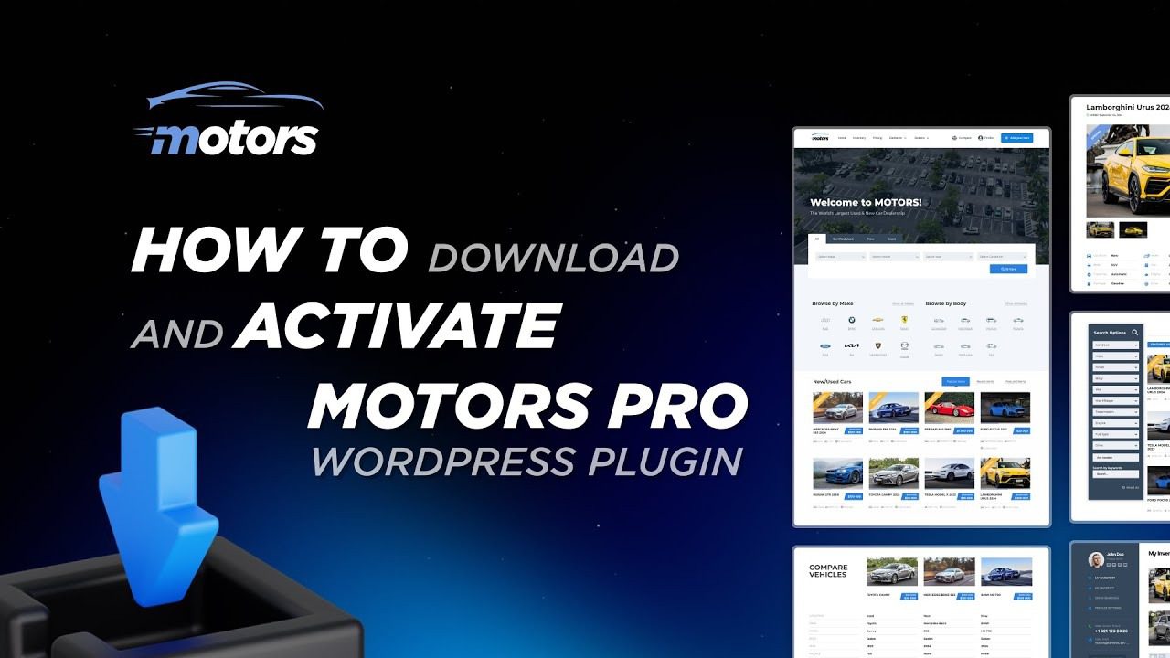 Motors Pro Plugin v1.3.1 汽车经销商、分类广告信息导航wordpress插件下载