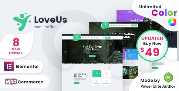 Loveus v3.8 非营利慈善机构 WordPress 主题下载