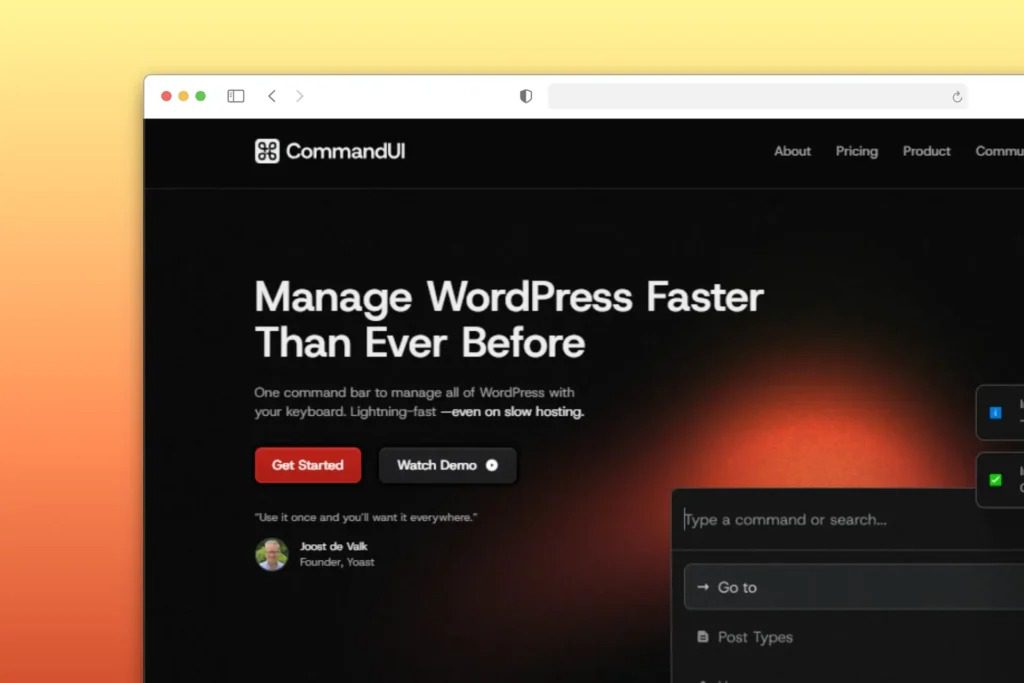 CommandUI v1.11.0 wordpress快捷命令管理插件