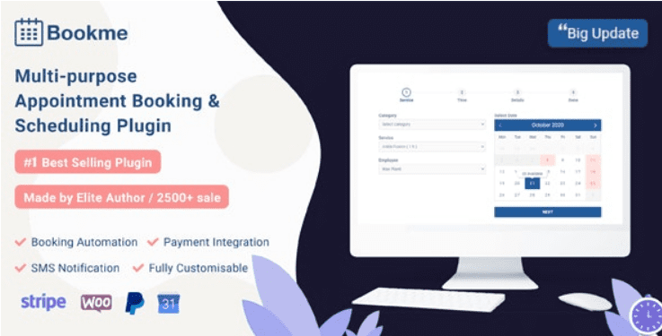 Bookme v4.9.0 – WordPress 预约安排插件下载