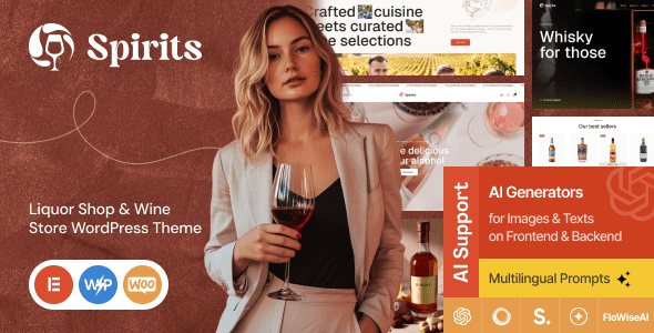 Spirits v1.0 – 酒类商店和葡萄酒商店 WordPress 主题下载