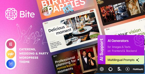 Bite v1.0 – 餐饮、婚礼和派对 WordPress 主题下载