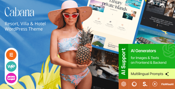 Cabana v1.0 – 度假村、别墅和酒店 WordPress 主题下载