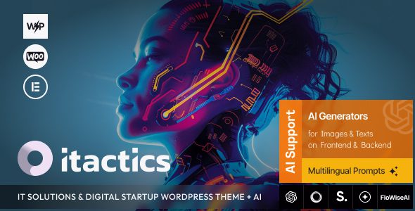 ITactics v1.14.0 – IT 解决方案和数字初创 WordPress 主题 + AI 主题下载