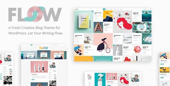 Flow v1.8 创意博客wordpress主题下载