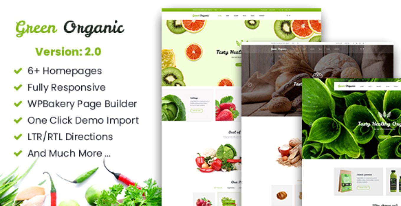 GreenOrganic v2.52 有机和烘焙WordPress主题下载