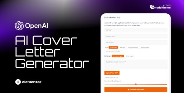 AI Cover Letter Generator for WordPress v1.1.0 WordPress 的 AI 求职信生成器插件下载