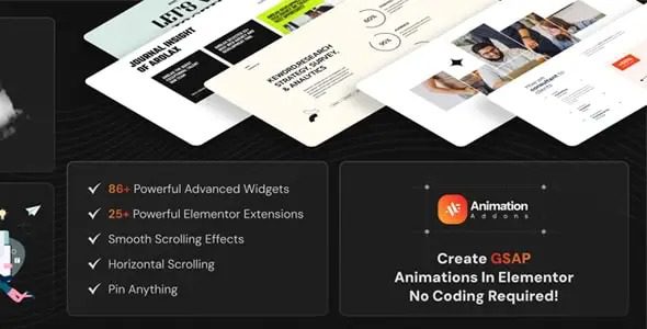 Animation Addons for Elementor Pro v2.6.6 Elementor Pro 的动画动态效果制作插件下载