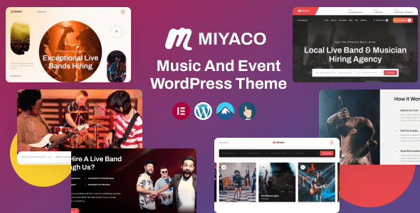 Miyaco v1.0.3 – 音乐和活动 WordPress 主题下载