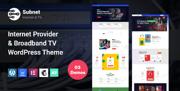 Subnet v2.0.0 – 互联网提供商宽带电视 WordPress 主题下载
