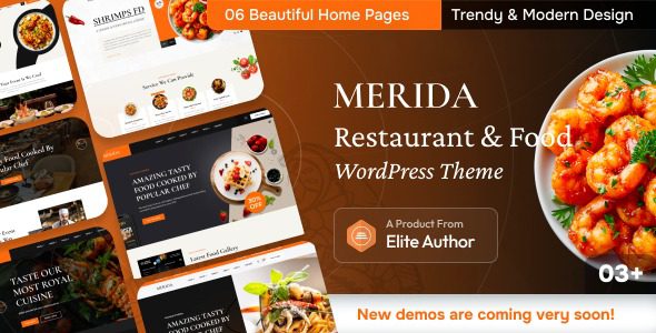 Merida v1.0.6 餐厅和食品WordPress主题下载