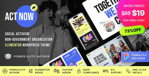 Act Now v1.0.1 – 社会行动主义和非政府组织 WordPress 主题