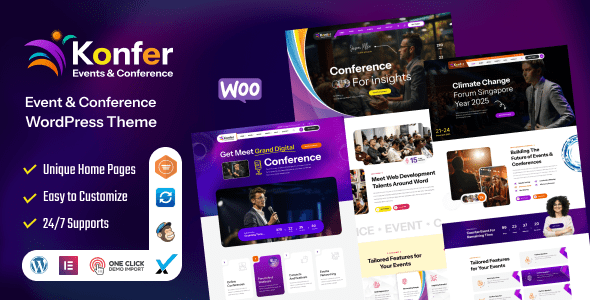 Konfer v1.3 – 会议和活动 WordPress 主题下载