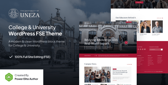 Uneza v1.0.0 – 学院和大学 FSE WordPress 主题下载