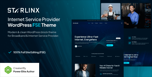 Starlinx v1.0.3 宽带和互联网WordPress主题下载