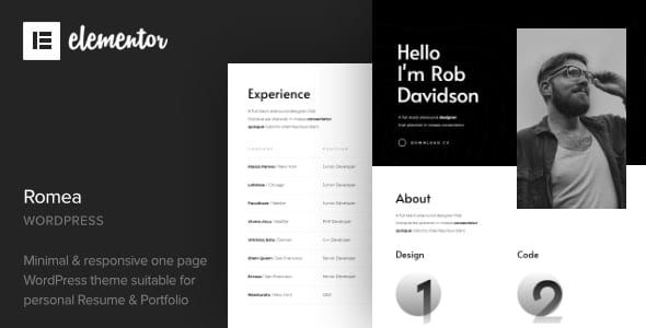 Romea v1.7 个人Portfolio WordPress 主题下载