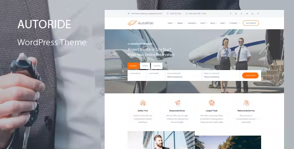 AutoRide v3.6 司机预订 WordPress 主题下载