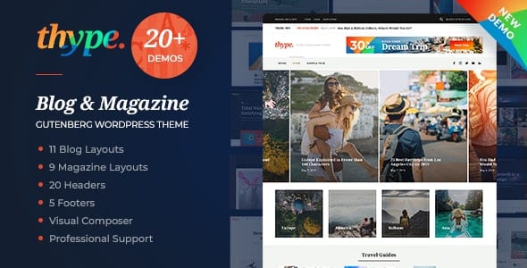 Thype v2.0 个人博客 WordPress主题下载