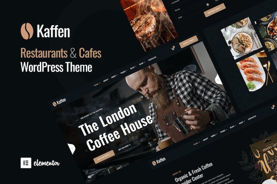 Kaffen v1.2.6 餐厅和咖啡厅 WordPress 主题下载