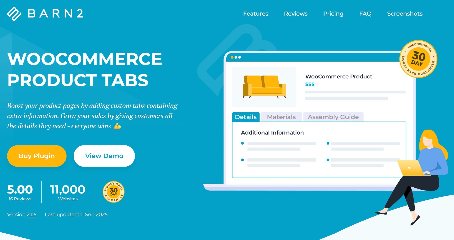 Barn2 Media WooCommerce Product Tabs Pro v2.1.7 Barn2 Media WooCommerce 产品标签插件下载