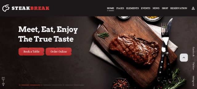 SteakBreak v1.9 肉类餐厅 WordPress 主题下载