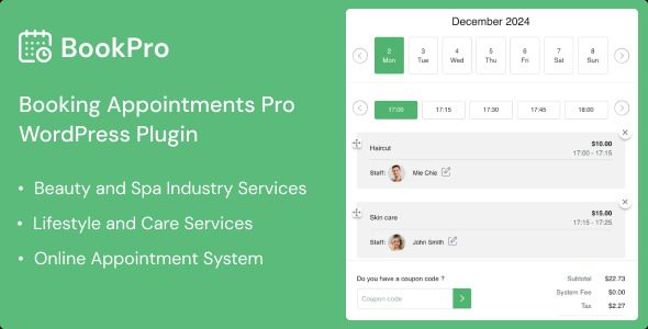 BookPro v1.1.2 – 预约 WordPress 插件下载