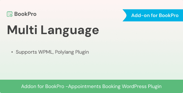 Multi Language Add-on for BookPro Plugin v1.0.0 BookPro多语言拓展插件下载