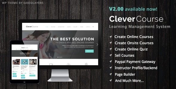 Clever Course v2.4.2 教育/学习管理系统wordpress主题下载