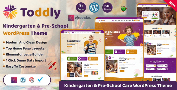 Toddly v1.2.2 儿童和幼儿园WordPress主题下载