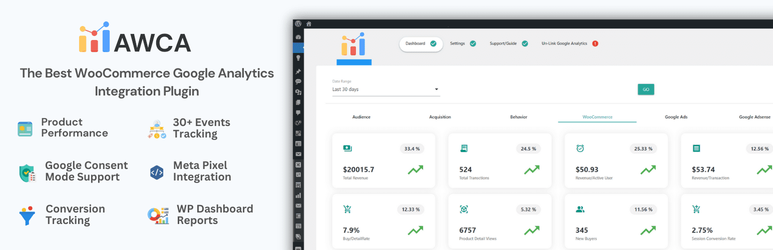 Advanced WC Analytics Pro v3.18.0 网站数据分析插件下载