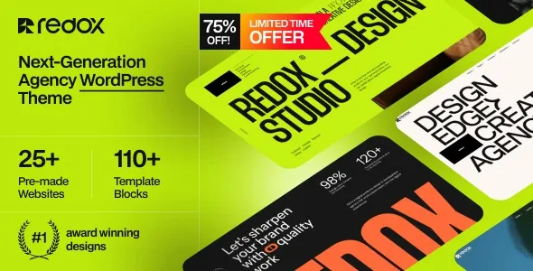 Redox v1.0.6 – 创意机构portfolio WordPress 主题下载