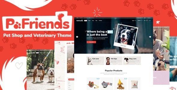 PawFriends Pet Shop and Veterinary Theme v1.5 宠物店和兽医主题下载