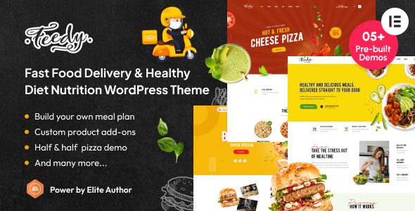 Feedy v2.0.9 – 健康快餐配送及营养膳食 WordPress 主题下载