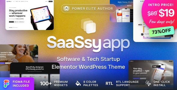SaaSsy App v1.0.1 – 软件、SaaS 和科技初创公司 WordPress 主题下载