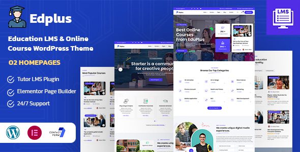 Edplus v1.2.3 – 教育与在线课程 WordPress 主题下载