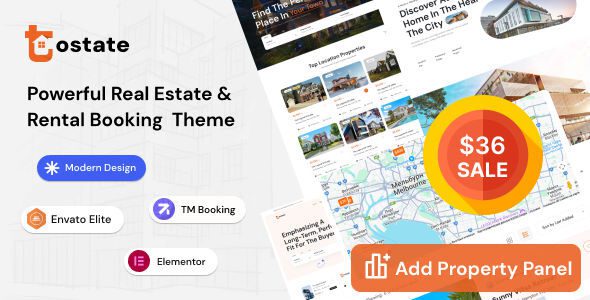 Tostate v1.0.1 – 房源列表及房地产广告 WordPress 主题下载
