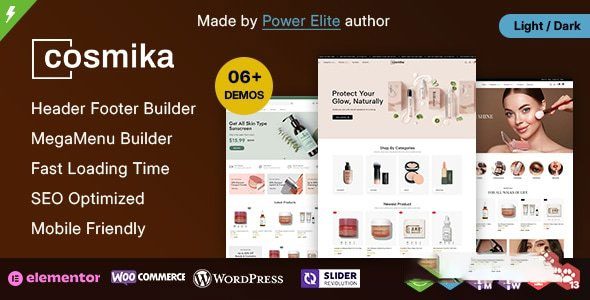 Cosmika v1.5.9 – 美容化妆品及护肤品 WooCommerce WordPress 主题下载