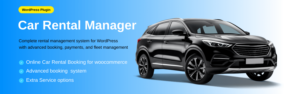 Car Rental Plugin for WordPress – WpCarRently v1.0.0 WordPress 租车插件下载