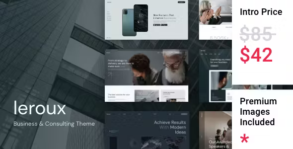 Leroux v1.3.1 商业咨询 WordPress 主题下载