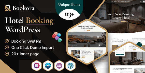 Bookora v1.0 – 酒店预订 WordPress 主题下载