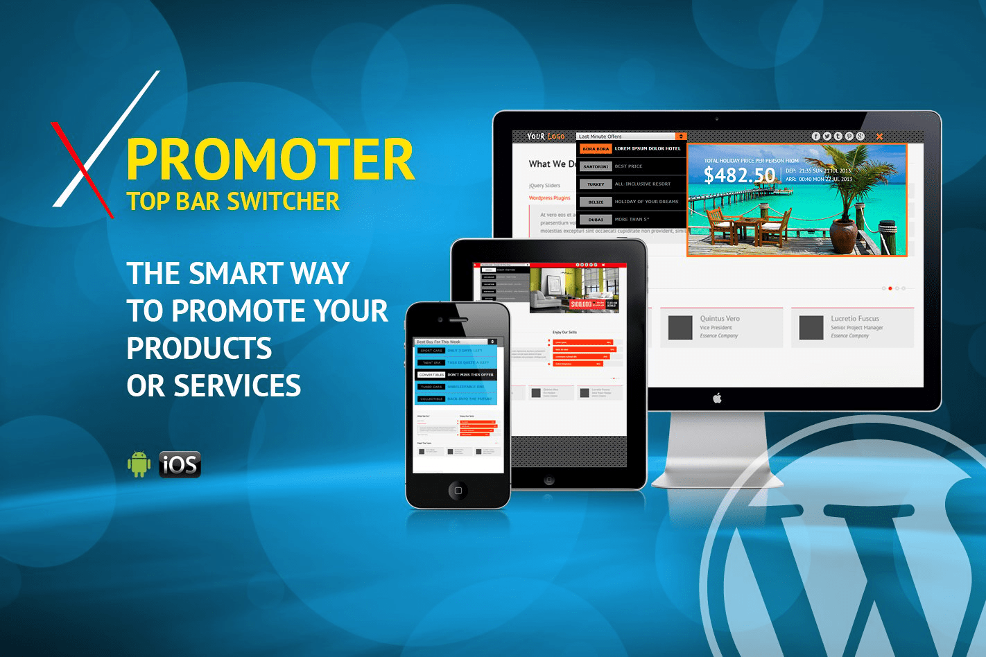 xPromoter v1.3.5 顶部公告信息栏切换器响应式WordPress主题下载