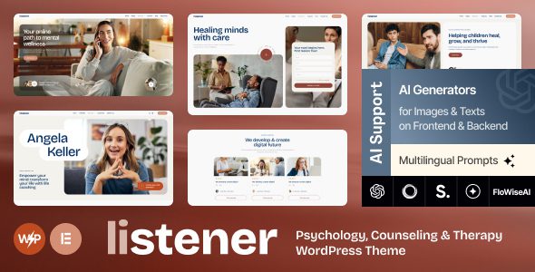 Listener v1.0 – 心理学、咨询和治疗类 WordPress 主题下载