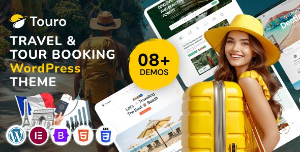 Touro v1.0 – 旅行和旅游预订机构 WordPress 主题下载