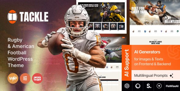 Tackle v1.0 – 橄榄球和美式足球 WordPress 主题下载