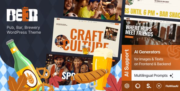 Beer v1.0 – 酒吧、小酒馆、啤酒厂 WordPress 主题下载