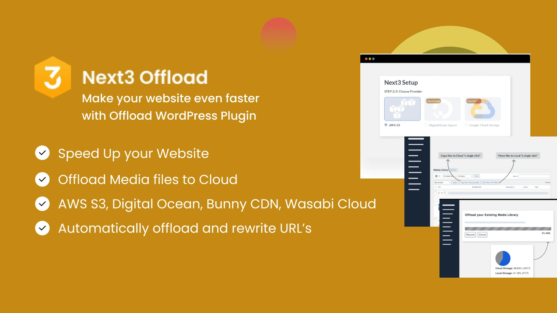 Next3 Offload v4.5.0 云存储wordpress插件下载